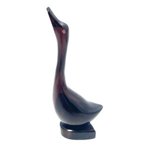 Hand Carved Small Wooden Duck Goose Figurine